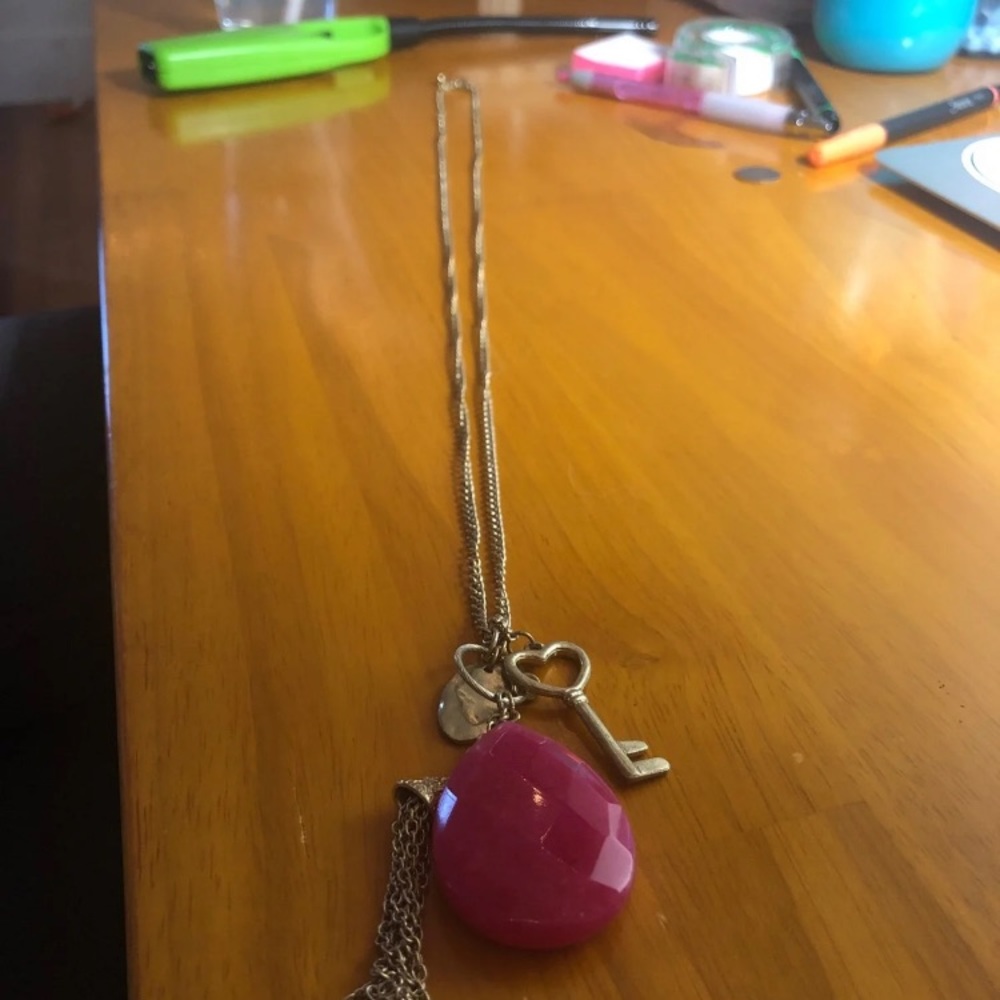 Pink Pendant Necklace